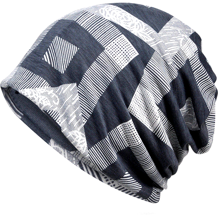 Thin Cotton Geometry Print Beanies